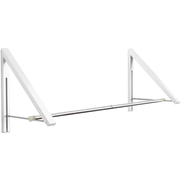 Laundry Room Drying Rack Wall Mounted Clothes Hanger Folding Wall Coat Racks Alu